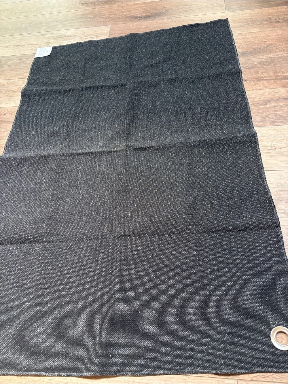Pottery Barn Dark Charcoal Tweed Textured Upholstery Fabric Linen Cotton Blend